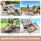 Adjustable Folding Recliner Chair with Cup Holder Tray and Sturdy Aluminum Frame for Indoor or Outdoor Use
